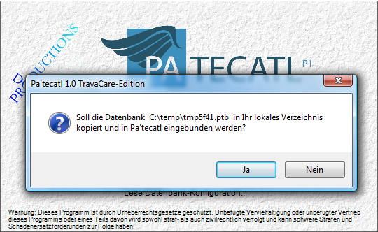Automatischer Import der empfangenen Datenbank