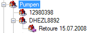 Pumpenretoure unterhalb der Pumpe